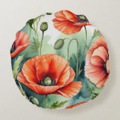 野生のケシ ラウンドクッション (裏面)