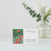 野生のケシ 名刺 (スタンド正面)