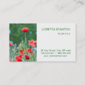 野生のケシ 名刺 (正面)