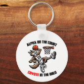 野生のコートコヨーテのアルファ キーホルダー (裏面)