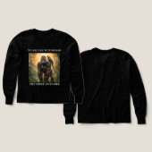 野生のゴリラとオウムのTシャツ (デザイン 正面&背面)