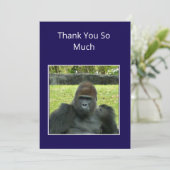 野生のゴリラの誕生日バッシュ サンキューカード (スタンド正面)