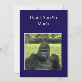 野生のゴリラ誕生日バッシュ サンキューカード