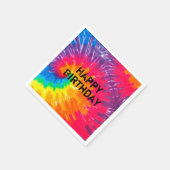 野生のサイケデリックネオン絞り染め抽象芸術 スタンダードカクテルナプキン (角)