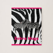 野生のサイドのシマウマの抱擁の歩行 ジグソーパズル (縦)