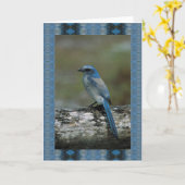 野生のサイドの歩行はジェイをごしごし洗います カード (黄色い花)