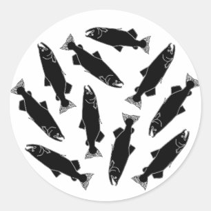 野生のサケ ラウンドシール