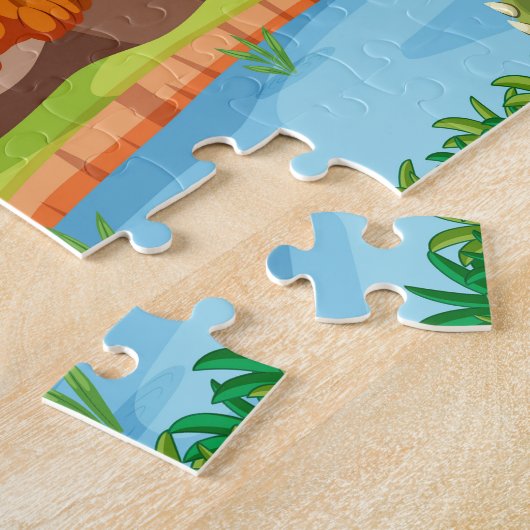 野生のサファリの冒険:動物鮮やか王国 ジグソーパズル (側面)