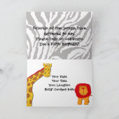 野生のサファリの写真テンプレートの誕生日の招待状 招待状 (内部)