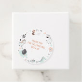 野生のサファリの動物の子供の誕生日感謝していユー フェイバータグ (インサイチュ)