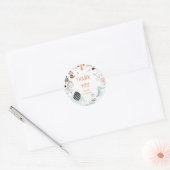 野生のサファリの動物の子供の誕生日感謝していユー ラウンドシール (封筒)