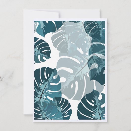 野生のサファリの動物2歳の誕生日 招待状 (裏面)