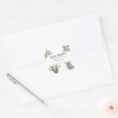 野生のサファリの動物 – ライブラリ用 スクエアシール (封筒)