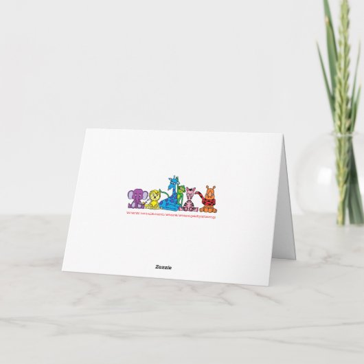 野生のサファリの動物，子供たちの誕生日 カード (裏面)