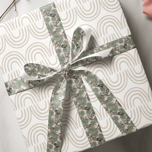 野生のサファリキリン動物のパターン サテンリボン