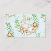 野生のサファリージャングル動物のブックリクエストの挿入 エンクロージャーカード (裏面)