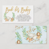 野生のサファリージャングル動物のブックリクエストの挿入 エンクロージャーカード (正面/裏面)