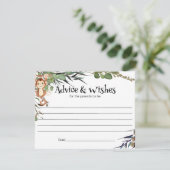 野生のサファリ動物のアドバイスとウィッシュカード エンクロージャーカード (スタンド正面)