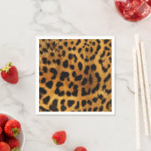 野生のサファリ動物のチエガーリータヒョウ柄 スタンダードカクテルナプキン (インサイチュ)