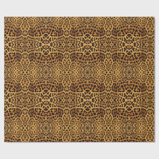 野生のサファリ動物のチエガーリータヒョウ柄 ラッピングペーパー (フラット)