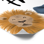 野生のサファリ動物のフリーな保育室 ポスター (角)