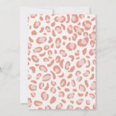 野生のサファリ動物の女の子ベビーシャワー サンキューカード (裏面)