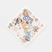 野生のサファリ動物の子供の誕生日パーティー スタンダードランチョンナプキン (角)