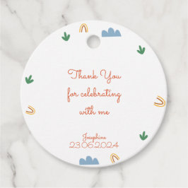 野生のサファリ動物の子供の誕生日パーティー フェイバータグ