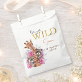 野生のサファリ動物の子供の誕生日パーティー フェイバーバッグ (クリップ留めされた状態)