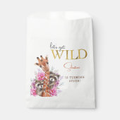 野生のサファリ動物の子供の誕生日パーティー フェイバーバッグ (正面)