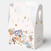 野生のサファリ動物の子供の誕生日パーティー フェイバーボックス (オープン)