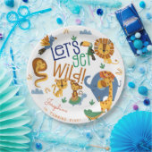 野生のサファリ動物の子供の誕生日パーティー ペーパープレート (パーティー)