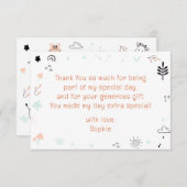 野生のサファリ動物の子供の誕生日 サンキューカード (正面/裏面)