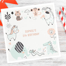 野生のサファリ動物の子供の誕生日