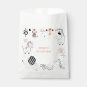 野生のサファリ動物の子供の誕生日 フェイバーバッグ (正面)