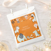 野生のサファリ動物の子供の誕生日 フェイバーバッグ (クリップ留めされた状態)