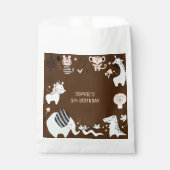 野生のサファリ動物の子供の誕生日 フェイバーバッグ (正面)