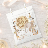 野生のサファリ動物の子供の誕生日 フェイバーバッグ (クリップ留めされた状態)