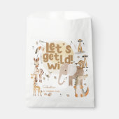 野生のサファリ動物の子供の誕生日 フェイバーバッグ (正面)