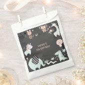 野生のサファリ動物の子供の誕生日 フェイバーバッグ (クリップ留めされた状態)