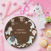 野生のサファリ動物の子供の誕生日 ペーパープレート (パーティー)