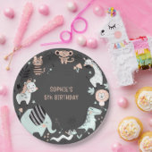 野生のサファリ動物の子供の誕生日 ペーパープレート (パーティー)