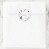 野生のサファリ動物の子供の誕生日 ラウンドシール (バッグ)