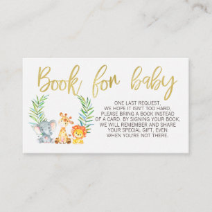 野生のサファリ動物の本の要求挿入物 エンクロージャーカード