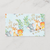 野生のサファリ動物の本の要求挿入物 エンクロージャーカード (裏面)