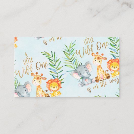 野生のサファリ動物の本の要求挿入物 エンクロージャーカード (裏面)