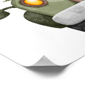 野生のサファリ動物の男の子のシャワーを取得する ポスター (角)