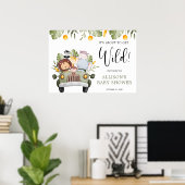 野生のサファリ動物の男の子のシャワーを取得する ポスター (ホームオフィス)