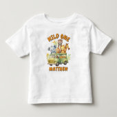 野生のサファリ動物の男の子の誕生日 トドラーTシャツ (正面)