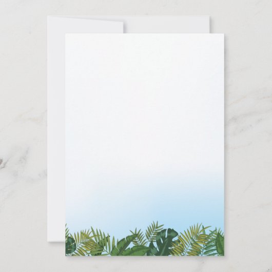 野生のサファリ動物の誕生日パーティーへの招待 招待状 (裏面)